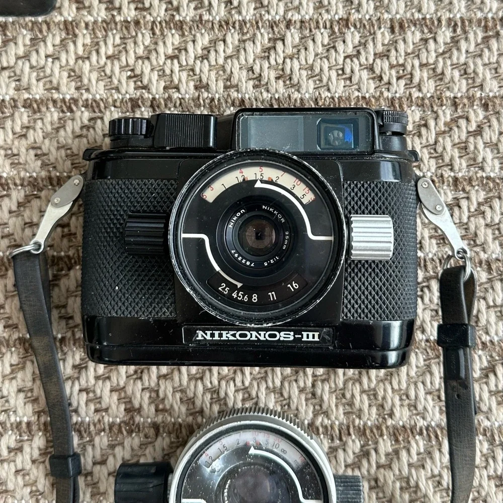Lot of Nikonos underwater film camera and lenses